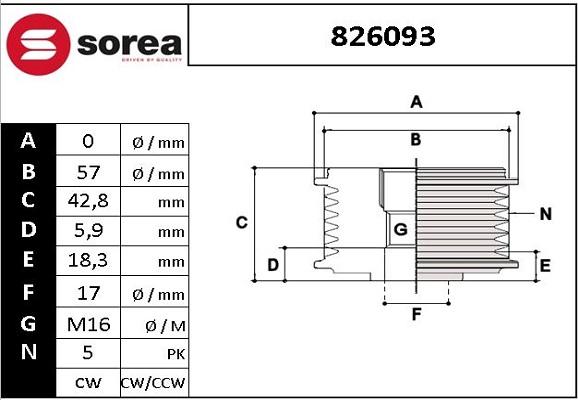 EAI 826093 - Remenica, alternator www.molydon.hr