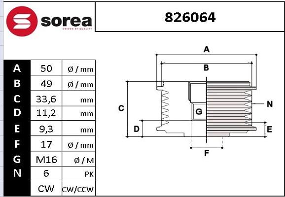 EAI 826064 - Remenica, alternator www.molydon.hr