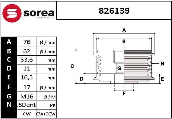 EAI 826139 - Remenica, alternator www.molydon.hr