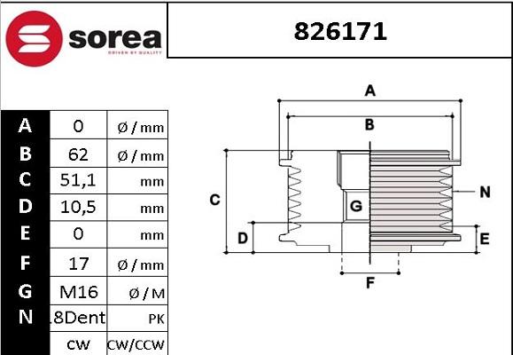 EAI 826171 - Remenica, alternator www.molydon.hr