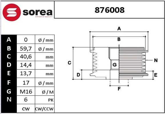 EAI 876008 - Remenica, alternator www.molydon.hr