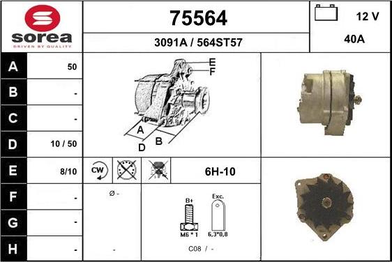 EAI 75564 - Alternator www.molydon.hr