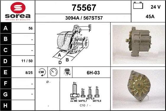 EAI 75567 - Alternator www.molydon.hr