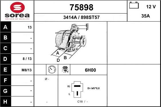 EAI 75898 - Alternator www.molydon.hr