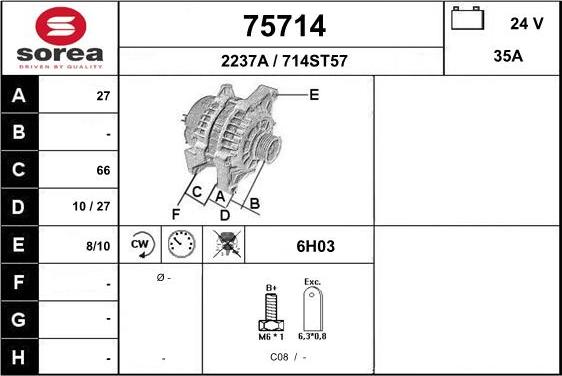 EAI 75714 - Alternator www.molydon.hr