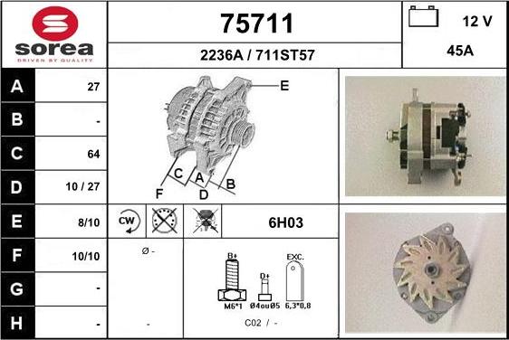 EAI 75711 - Alternator www.molydon.hr