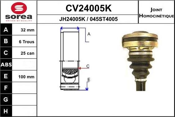 EAI CV24005K - Kardan, Pogonska osovina www.molydon.hr