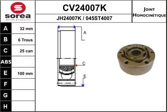 EAI CV24007K - Kardan, Pogonska osovina www.molydon.hr