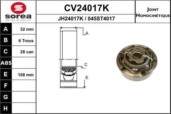 EAI CV24017K - Kardan, Pogonska osovina www.molydon.hr