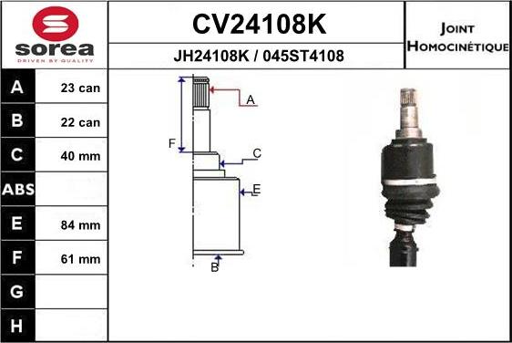 EAI CV24108K - Kardan, Pogonska osovina www.molydon.hr