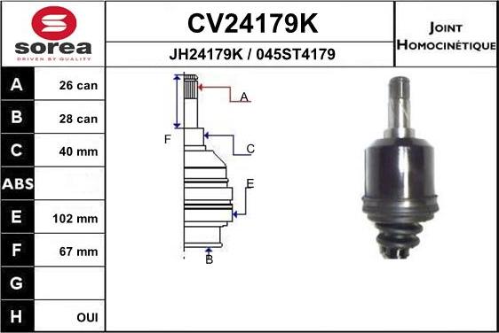 EAI CV24179K - Kardan, Pogonska osovina www.molydon.hr