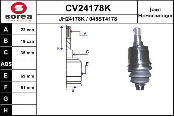 EAI CV24178K - Kardan, Pogonska osovina www.molydon.hr