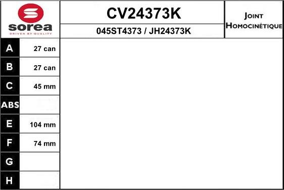 EAI CV24373K - Kardan, Pogonska osovina www.molydon.hr