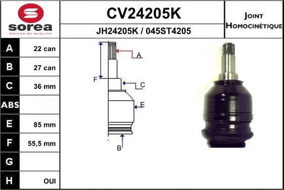 EAI CV24205K - Kardan, Pogonska osovina www.molydon.hr