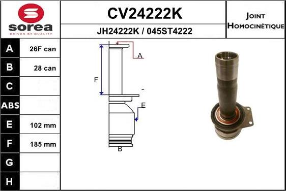 EAI CV24222K - Kardan, Pogonska osovina www.molydon.hr