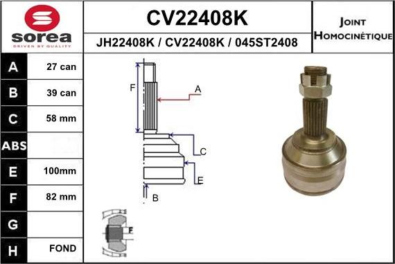 EAI CV22408K - Kardan, Pogonska osovina www.molydon.hr