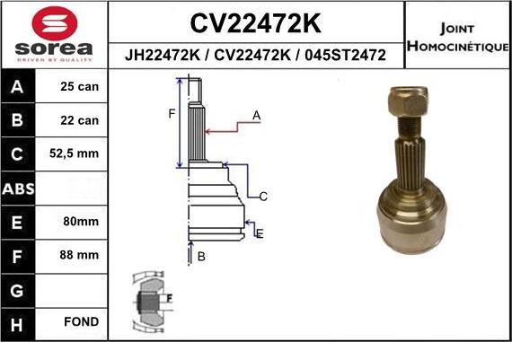 EAI CV22472K - Kardan, Pogonska osovina www.molydon.hr