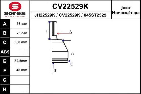 EAI CV22529K - Kardan, Pogonska osovina www.molydon.hr