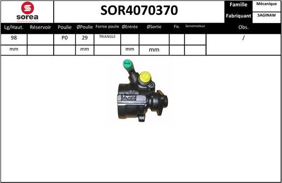 EAI SOR4070370 - Hidraulična pumpa, upravljanje www.molydon.hr