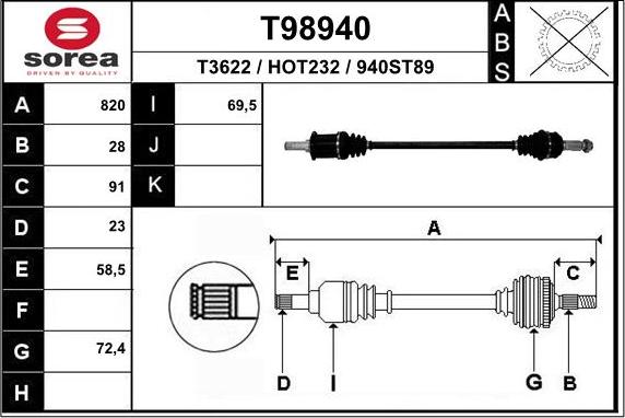 EAI T98940 - Pogonska osovina www.molydon.hr