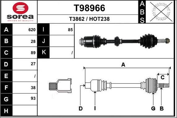 EAI T98966 - Pogonska osovina www.molydon.hr