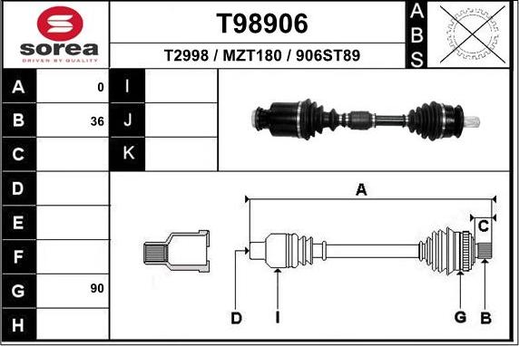 EAI T98906 - Pogonska osovina www.molydon.hr