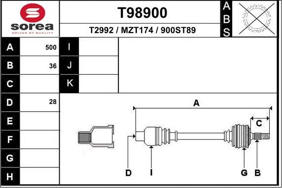 EAI T98900 - Pogonska osovina www.molydon.hr