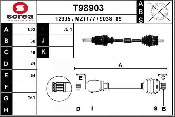 EAI T98903 - Pogonska osovina www.molydon.hr