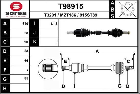 EAI T98915 - Pogonska osovina www.molydon.hr