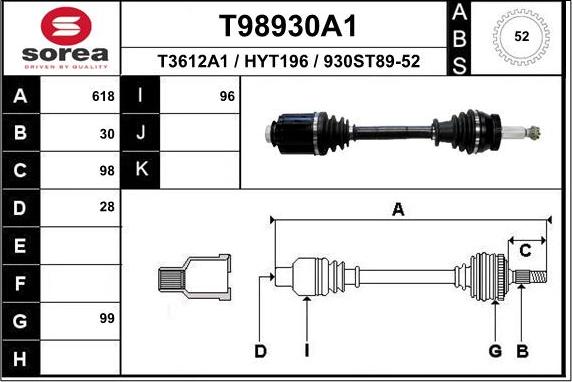 EAI T98930A1 - Pogonska osovina www.molydon.hr