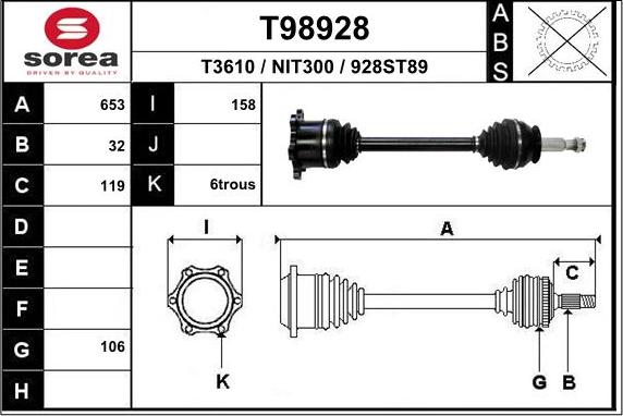 EAI T98928 - Pogonska osovina www.molydon.hr