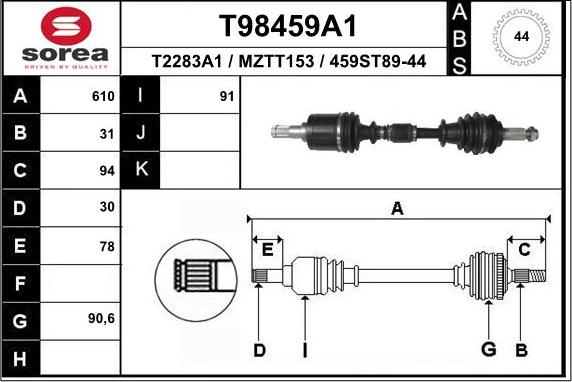 EAI T98459A1 - Pogonska osovina www.molydon.hr