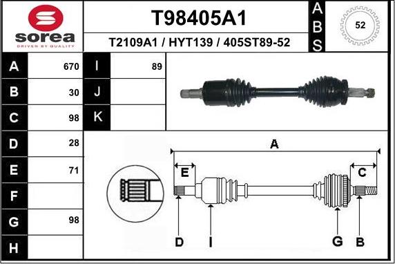 EAI T98405A1 - Pogonska osovina www.molydon.hr