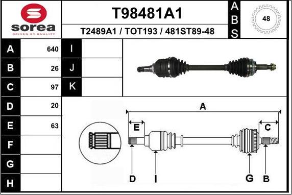 EAI T98481A1 - Pogonska osovina www.molydon.hr