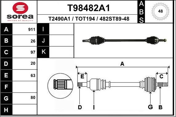 EAI T98482A1 - Pogonska osovina www.molydon.hr