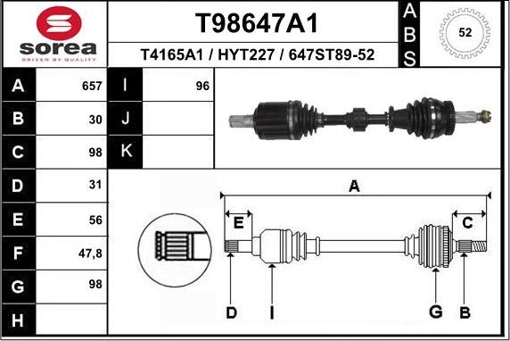 EAI T98647A1 - Pogonska osovina www.molydon.hr