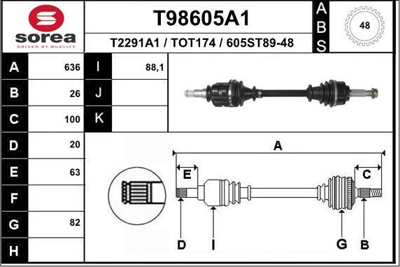 EAI T98605A1 - Pogonska osovina www.molydon.hr