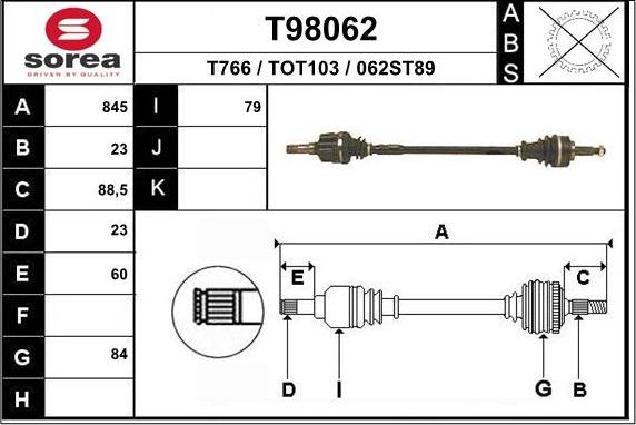 EAI T98062 - Pogonska osovina www.molydon.hr