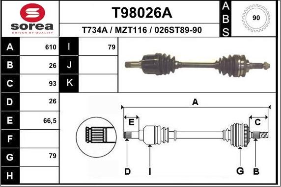 EAI T98026A - Pogonska osovina www.molydon.hr