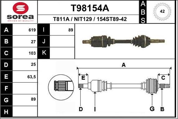 EAI T98154A - Pogonska osovina www.molydon.hr