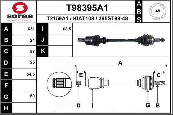 EAI T98395A1 - Pogonska osovina www.molydon.hr