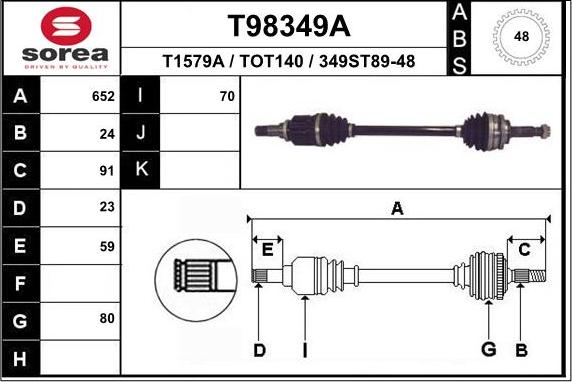 EAI T98349A - Pogonska osovina www.molydon.hr