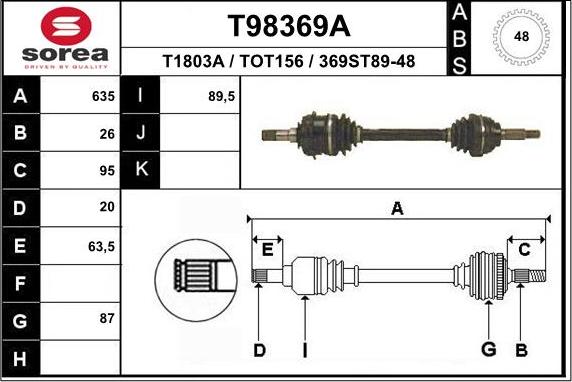 EAI T98369A - Pogonska osovina www.molydon.hr