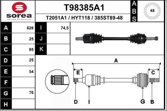 EAI T98385A1 - Pogonska osovina www.molydon.hr