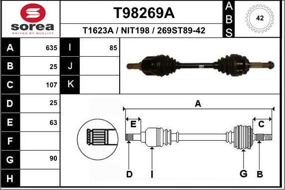 EAI T98269A - Pogonska osovina www.molydon.hr