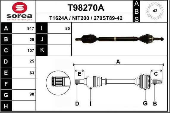 EAI T98270A - Pogonska osovina www.molydon.hr