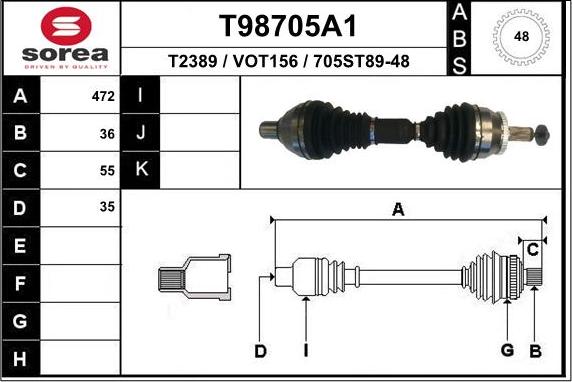 EAI T98705A1 - Pogonska osovina www.molydon.hr