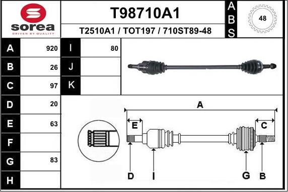 EAI T98710A1 - Pogonska osovina www.molydon.hr