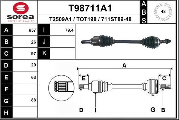 EAI T98711A1 - Pogonska osovina www.molydon.hr