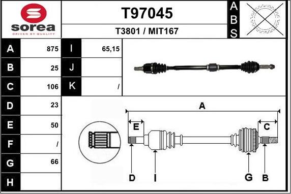 EAI T97045 - Pogonska osovina www.molydon.hr